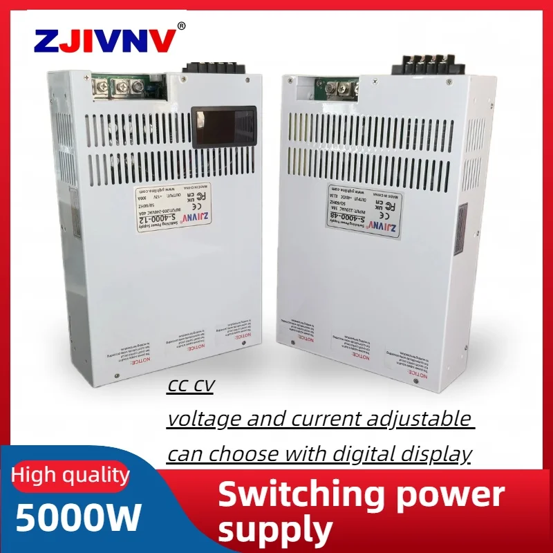 ZJIVNV 5000W 24/36/48/60/72/80/90/110/220v Adjustable Switching Power Supply AC-DC Laboratory Car 3D battery charger psu SMPS