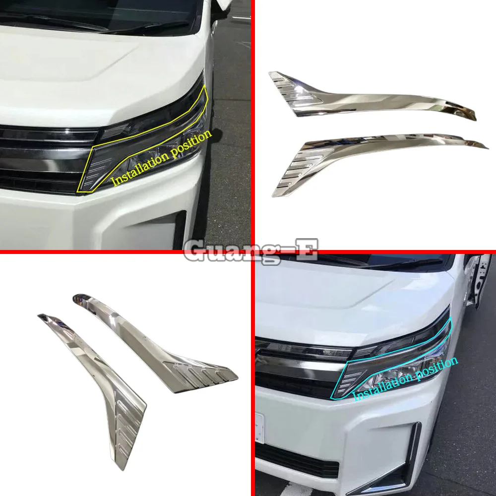 Sticker Body Head Front Eyebrow/Trim Light Lamp Frame Cover For Toyota Noah Voxy 80 Series 2015 2016 2017 2018 2019 2020 2021