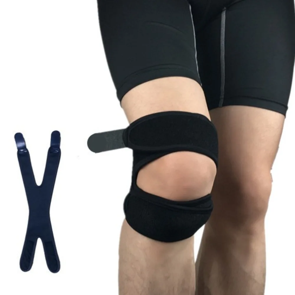 1PC Pressurized Knee Wrap Sleeve Support Bandage Pad Elastic Braces Knee Hole Kneepad Safety Basketball Tennis Cycling Knee Pads