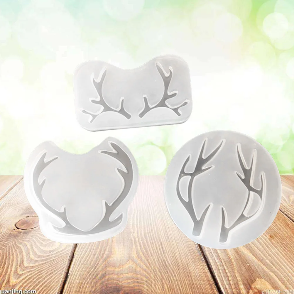 

3pcs Silicone Hanging Ornament Mold Peony Flower Shape Baking Diy Jewelry Craft Chocolate Candy Ice Cube Mold For Party