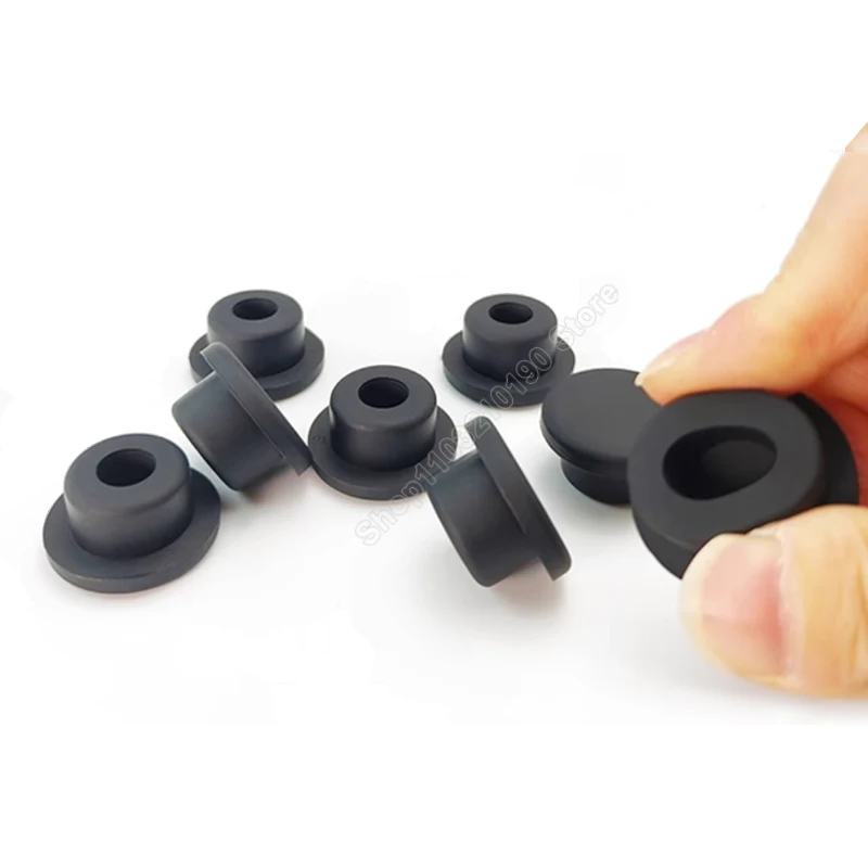 Black Round Silicone Rubber Seal Hole Plugs Bore 43.5mm-201.5mm T Type Stopper Blanking End Sealing Caps Pipe Tube Inserts Plugs