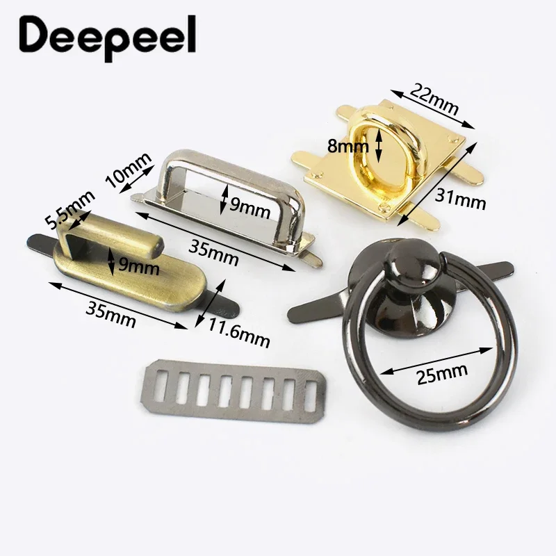 Deepeel 25/31/35mm d anel ponte conector fivelas de metal cabide sacos clipe fecho ferragem decoração diy acessórios de costura