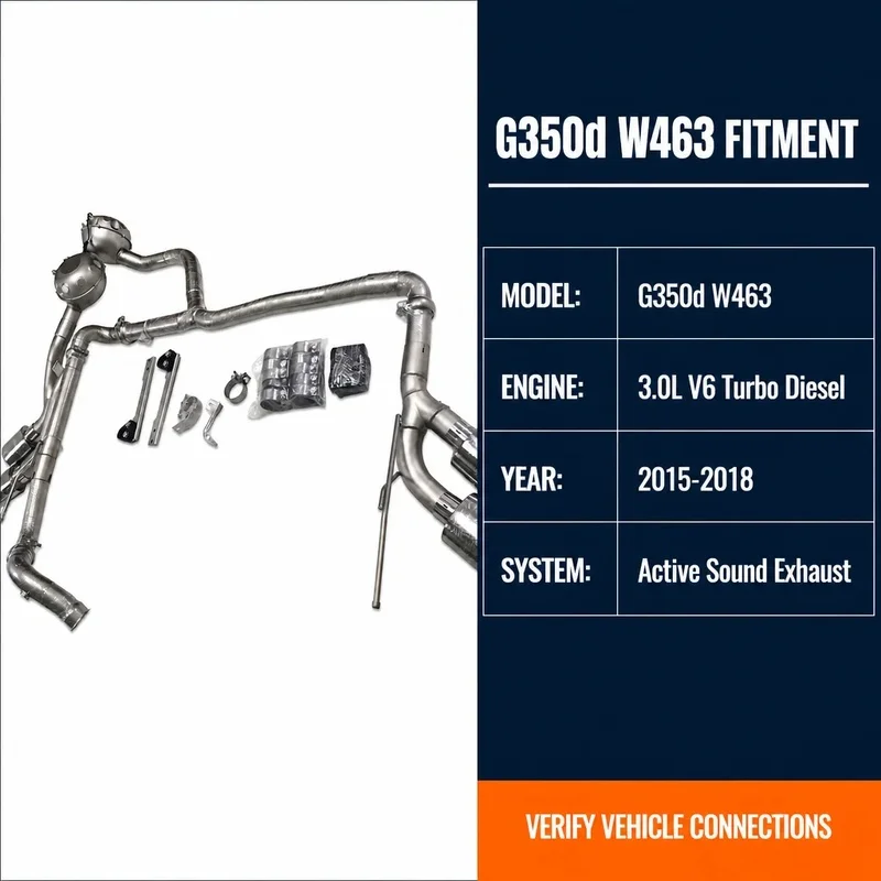 Active Sound Exhaust System for Mercedes Benz G350d W463 3 0L V6 Turbo Diesel 2015 to 2018 Quad Tip Sound Generator Kit