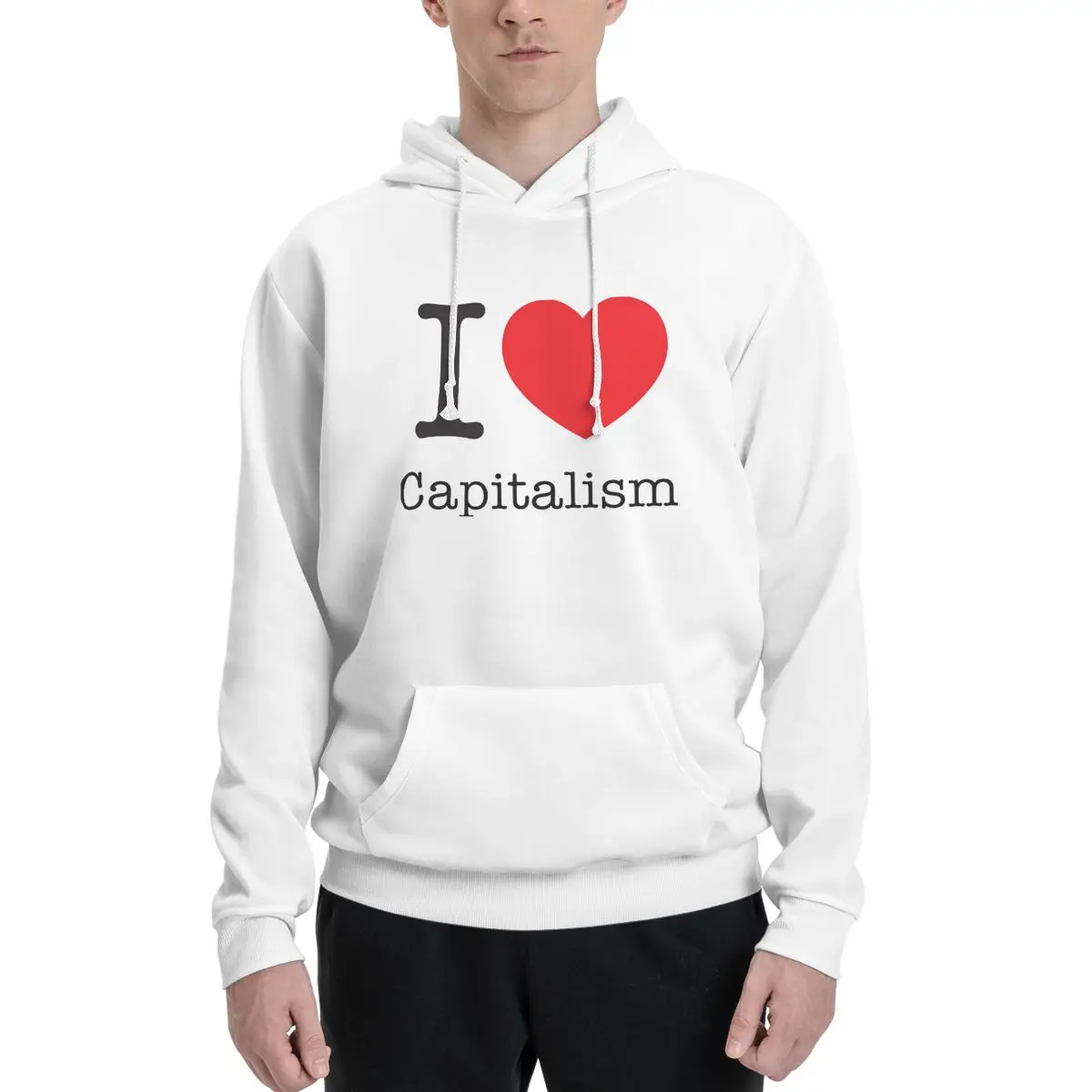 Couples Plus Velvet Hooded Sweater I Love Capitalism Essential For Sale Vintage Cute With hood Hoodie High quality Fitness