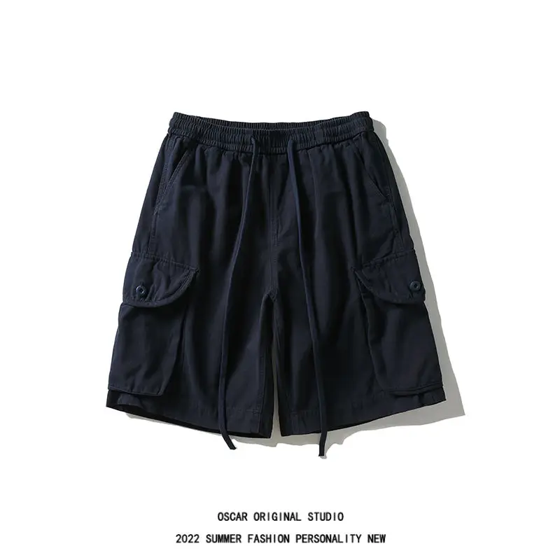 Japanese Pure Cotton Work Suit Men Summer Trendy Brand Loose Casual Retro Sports Pinnie Pants