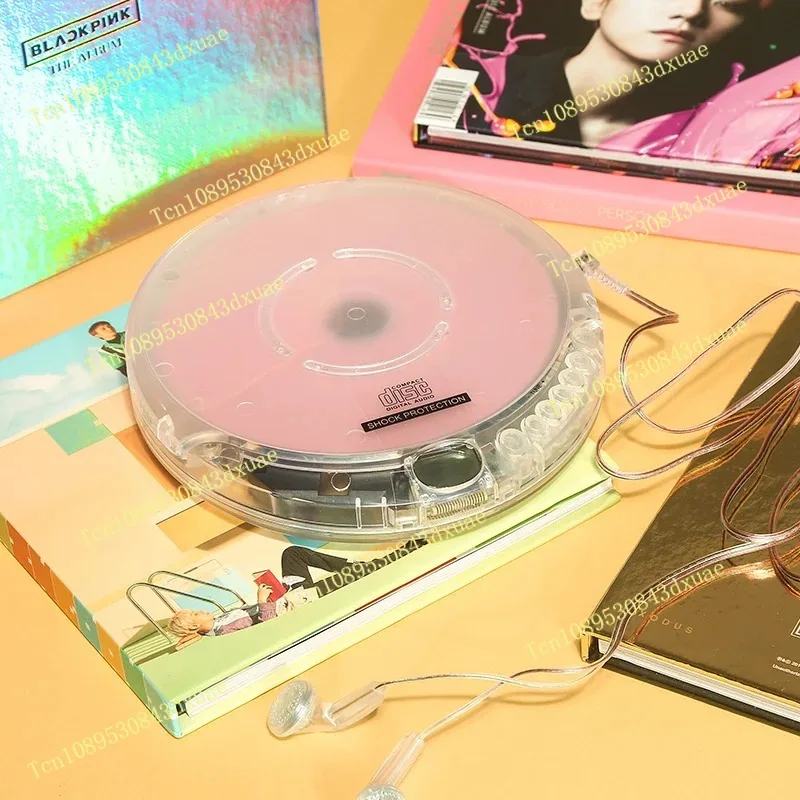 Fully Transparent CD Player Walkman Player Portable New with Earphones Usb Cable