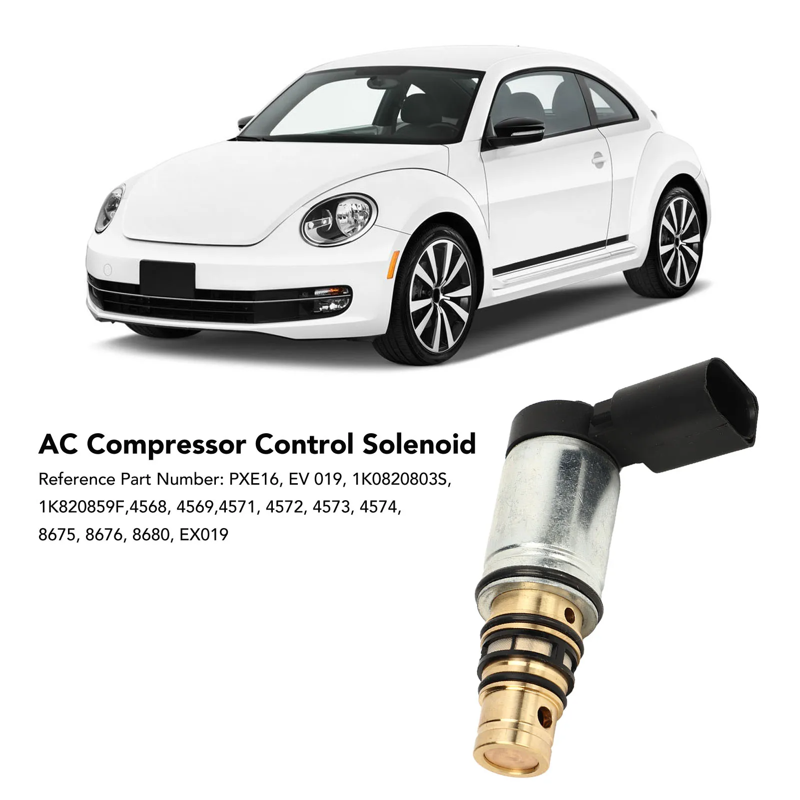 

1K820859F Соленоид управления компрессором переменного тока PXE16 Электронный регулирующий клапан кондиционера для 2007-2014 гг.