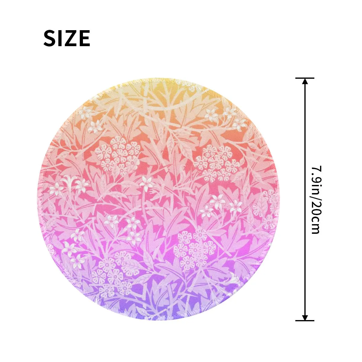 Rainbow Ombre Mouse Pad Retro Floral Print Waterproof Mousepad Gaming Accessories For PC Laptop Computer Fashion Mouse Mats