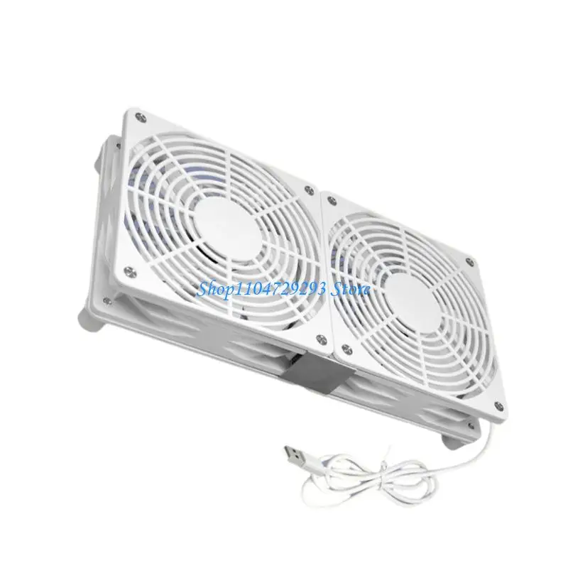 COLADERS PC Y2GD Caja televisión Wireless Quiet 1800RPM 5V USB Potencia 120 mm Ventilador enfriamiento del enrutador