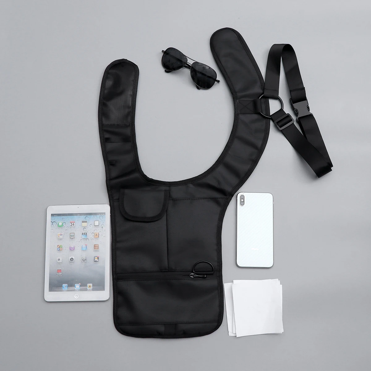 

Armpit Satchel Underarm Pouch Anti-Theft Bag Shoulder Tactical Backpack Phone Bag Durable Waterproof Nylon Adjustable Strap