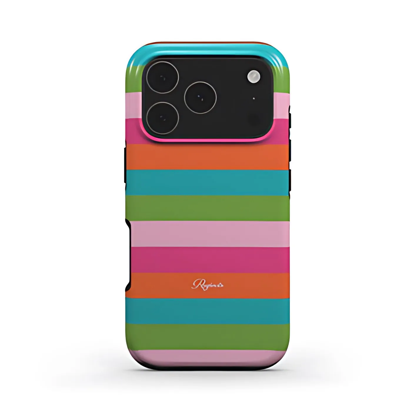 Rainbow Stripe Phone Case for Samsung Galaxy S20 S23 S24 S25 S26 FE Plus Ultra Edge 4G 5G Luxury Double-layer Back Cover