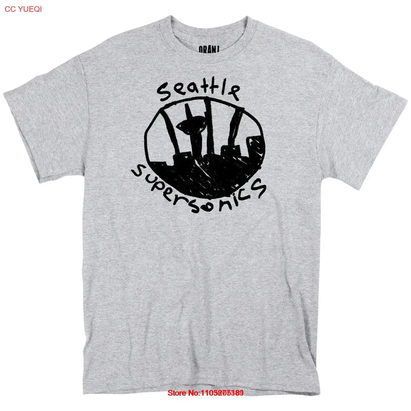 Seattle Supersonics T shirt vintage Washed designer clothes Breathable Top For Everyday Wear fashion Casual Slightly Versatile