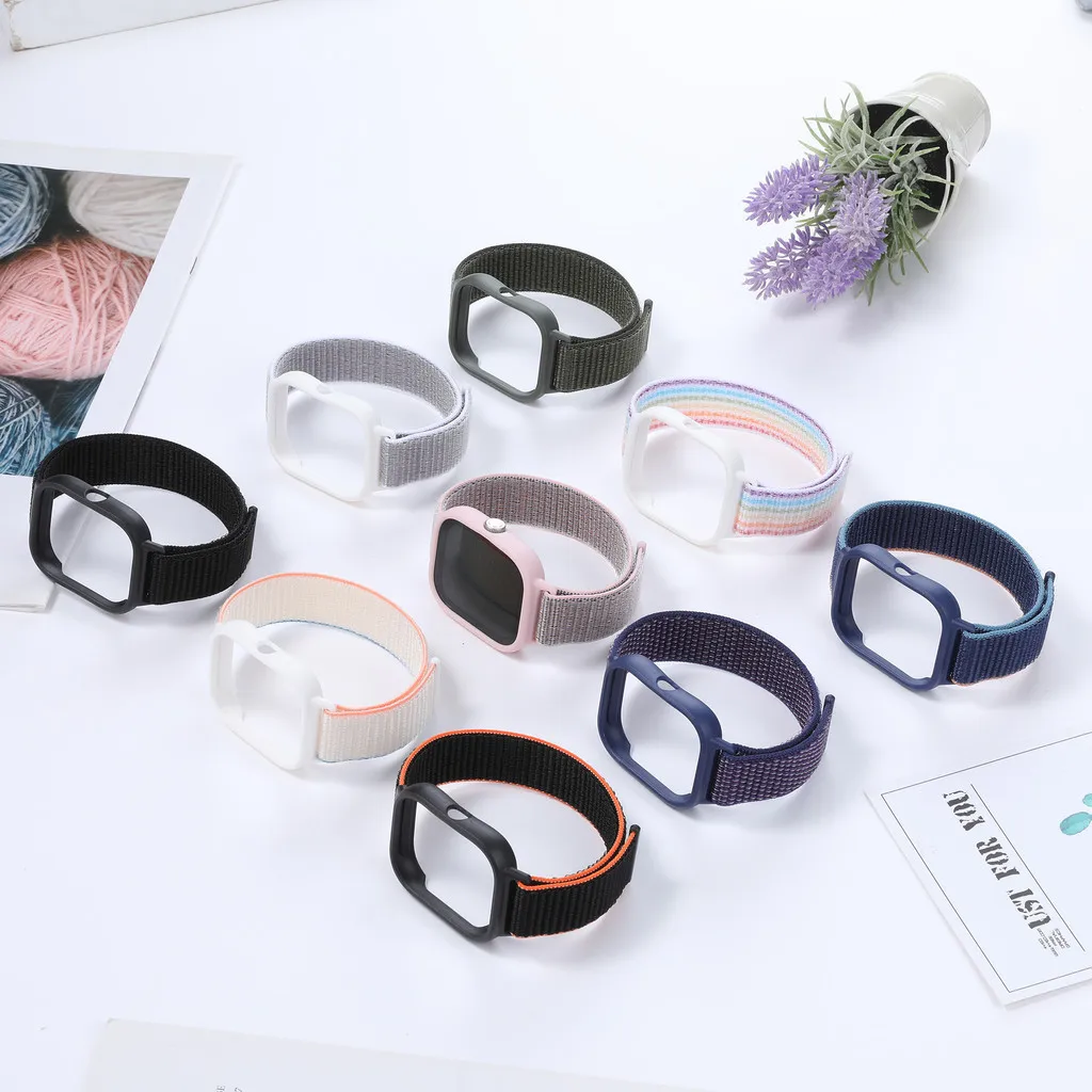 Чехол + нейлоновая петля для Xiaomi Redmi Watch 4, аксессуары, спортивный дышащий сменный браслет Correa + чехол Redmi Watch 4, ремешок