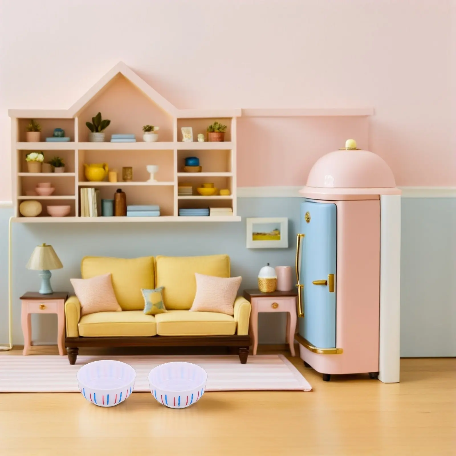 

20Pcs Miniature Ramen Bowls Realistic Plastic Kitchen Playset Accessories for Dollhouse Decor Micro Decoration