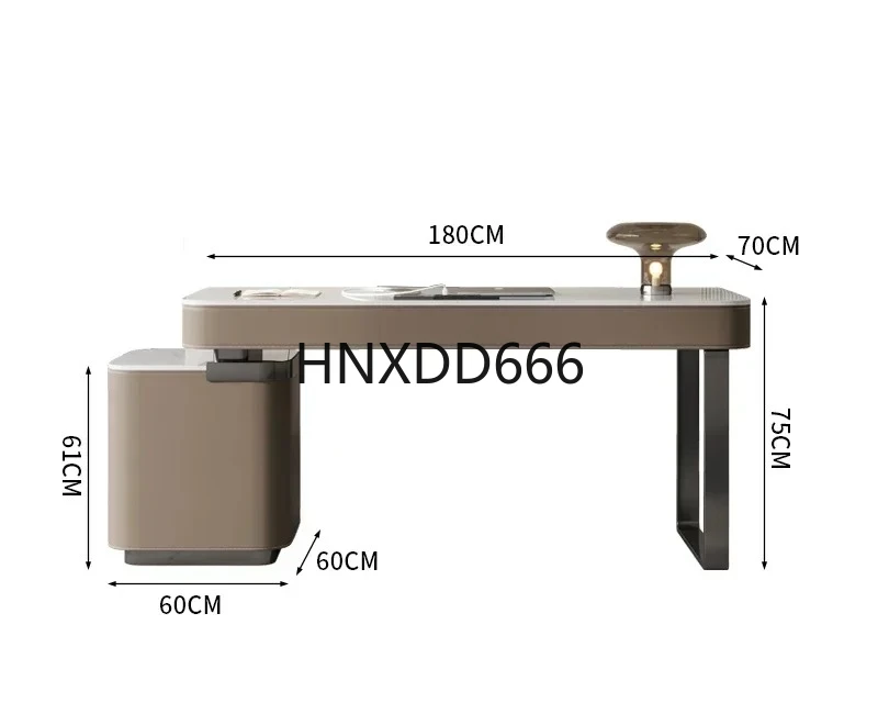 

Седло Кожаный Каменный Стол Домашний Учебный Стол Свет Роскошный Высококлассный Дизайнерский Стол