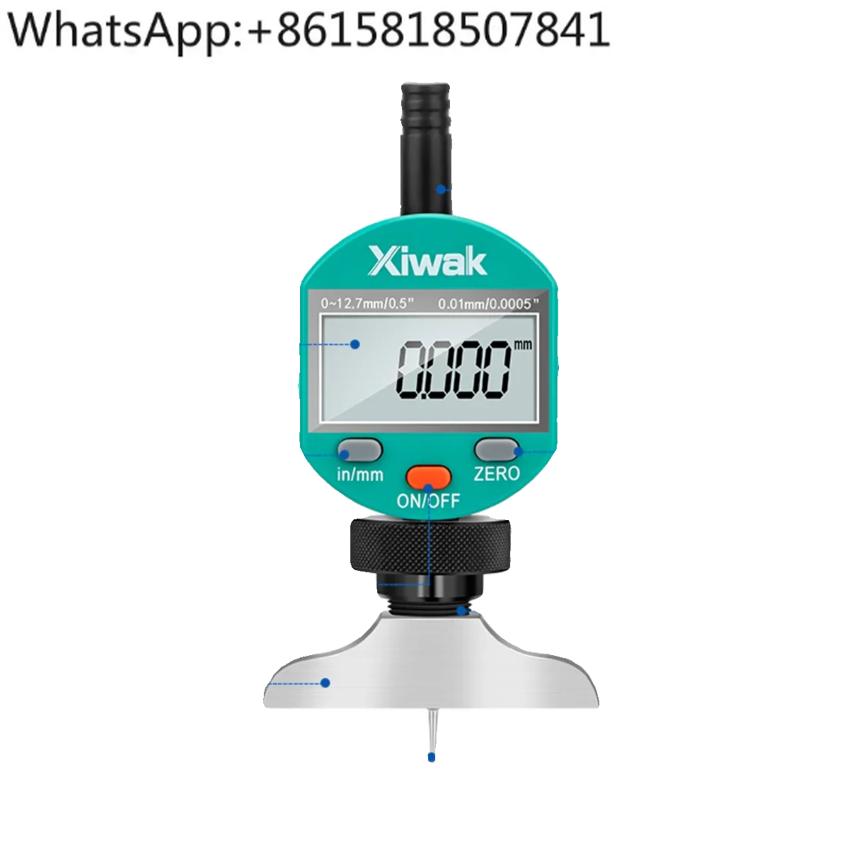 High Precision Digital Depth Gauge Depth Gauge Digital Percentage Dilometer Measurement of Groove Groove Deep Hole Depth