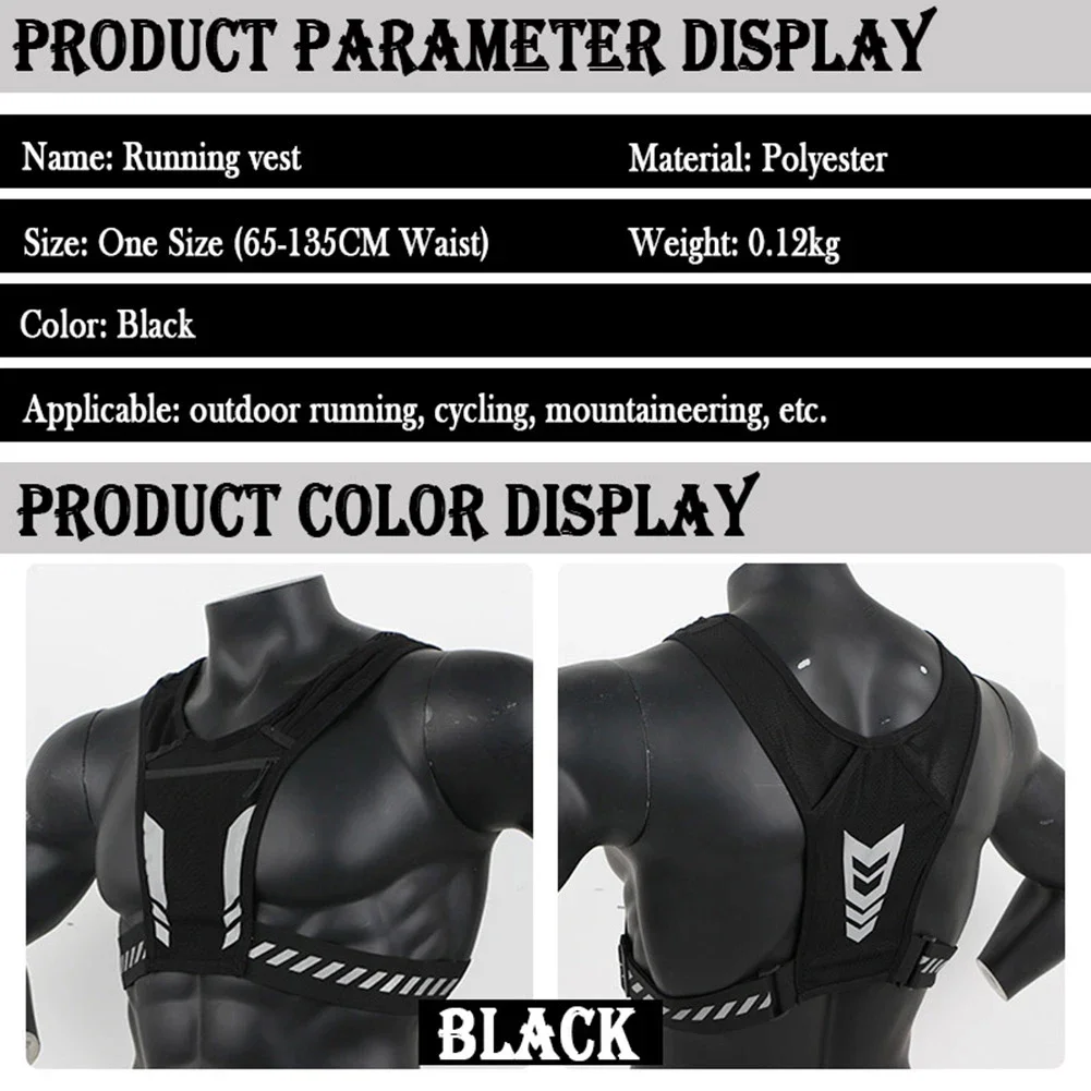 Running Phone Holder Vest Lightweight Cycling Vest Unisex Breathable Mesh Vest Bag Running Adjustable Buckle for Men Women