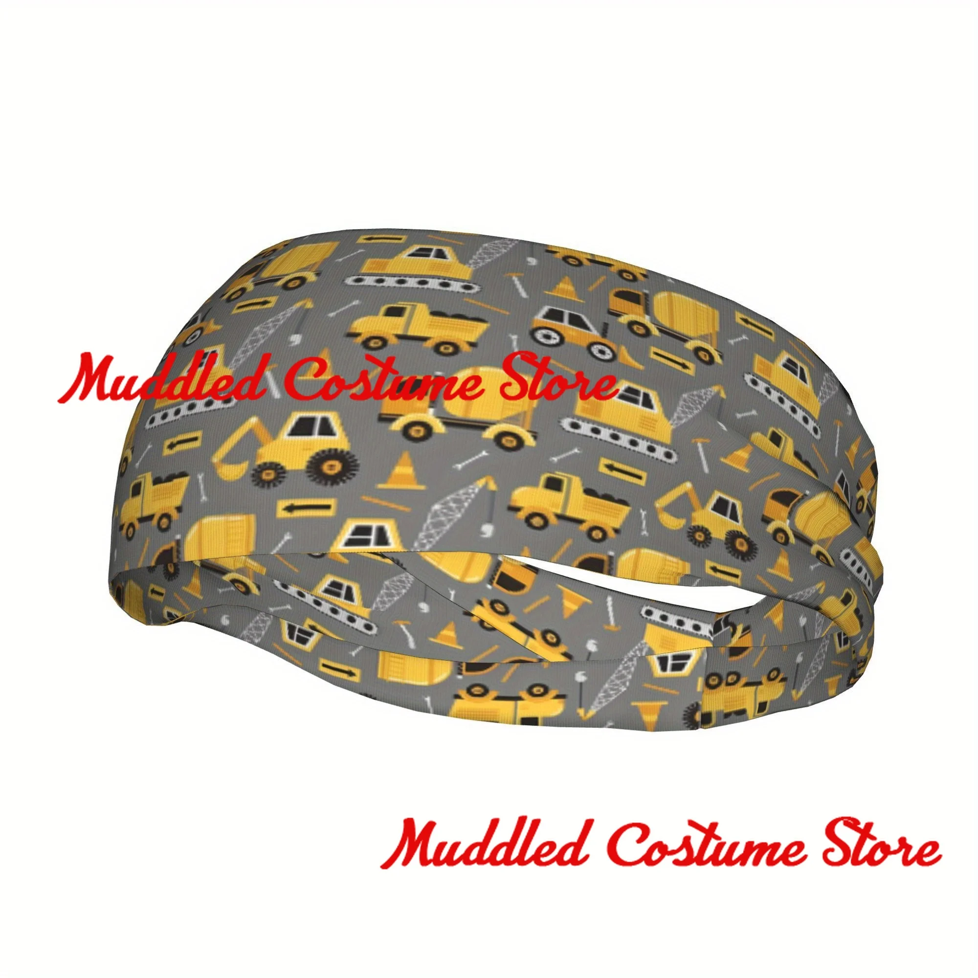 

Спортивная повязка на голову с мультяшным грузовиком, эластичная повязка на голову для йоги и фитнеса, эластичная повязка на голову