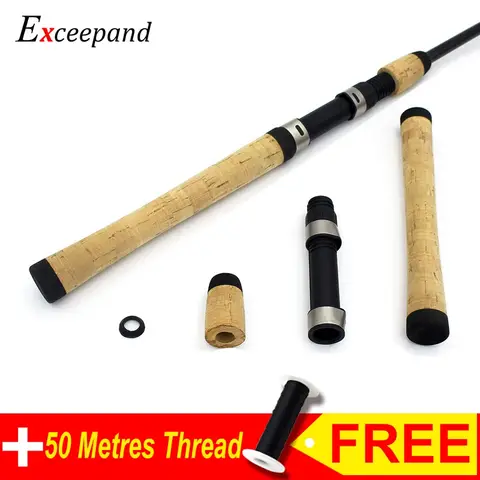 Exceepand 스피닝 낚싯대 핸들, 복합 코르크 폴 분할 핸들 그립, 낚싯대 조립 또는 수리용 교체 부품