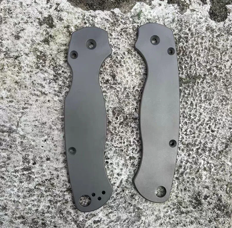 Imagem -04 - Titanium Alloy Handle Scales para Spyderco Faça Você Mesmo Paramilitar C81 Par