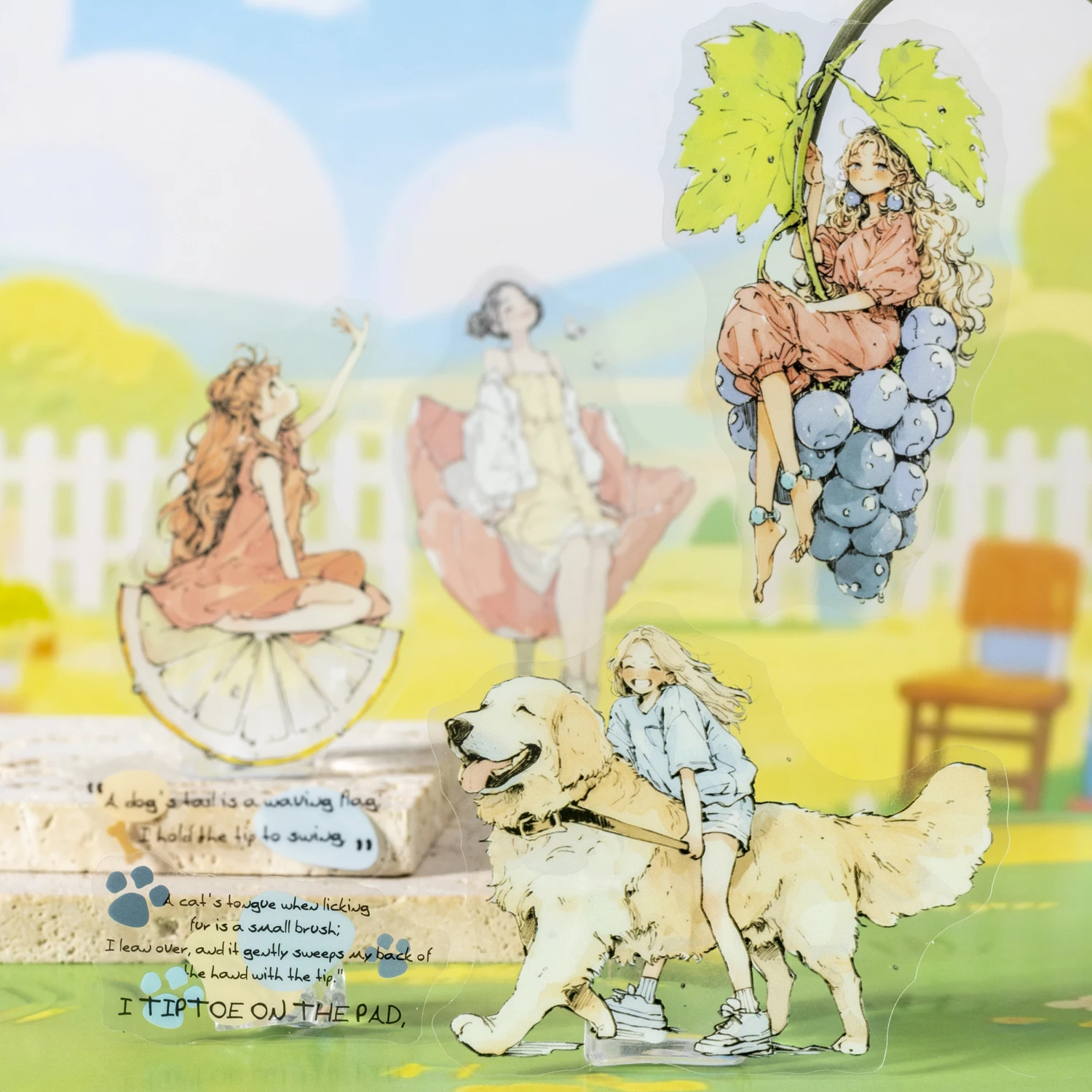 O grande mundo da série de flores vintage menina personagem paisagem pet adesivo criativo diy diário material colagem papelaria