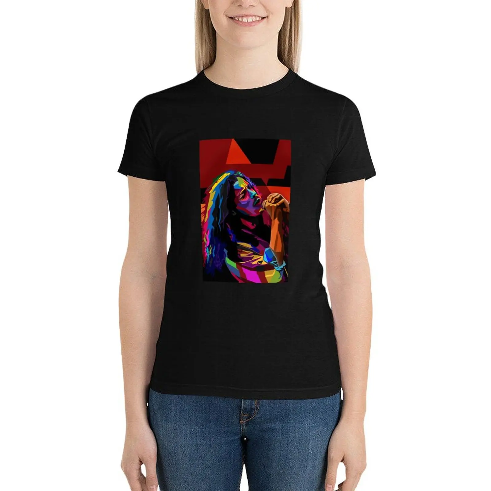 

Chris Cornell Abstract T-Shirt summer top lady clothes cute tops Blouse woman t shirt
