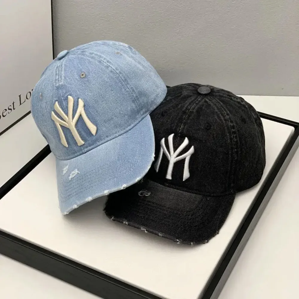 Nueva marca de lujo MY gorra de béisbol vaquera lavada bordada para Hombre alta calidad negro Vintage Y2k papá sombreros Gorras Hombre