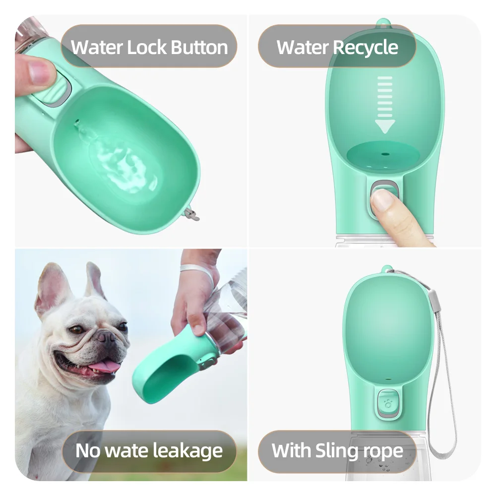 Bouteille d'eau Portable pour chien, pour petits et grands chiens, chat, extérieur, étanche, bols à boire, Chihuahua, bouledogue français, fournitures