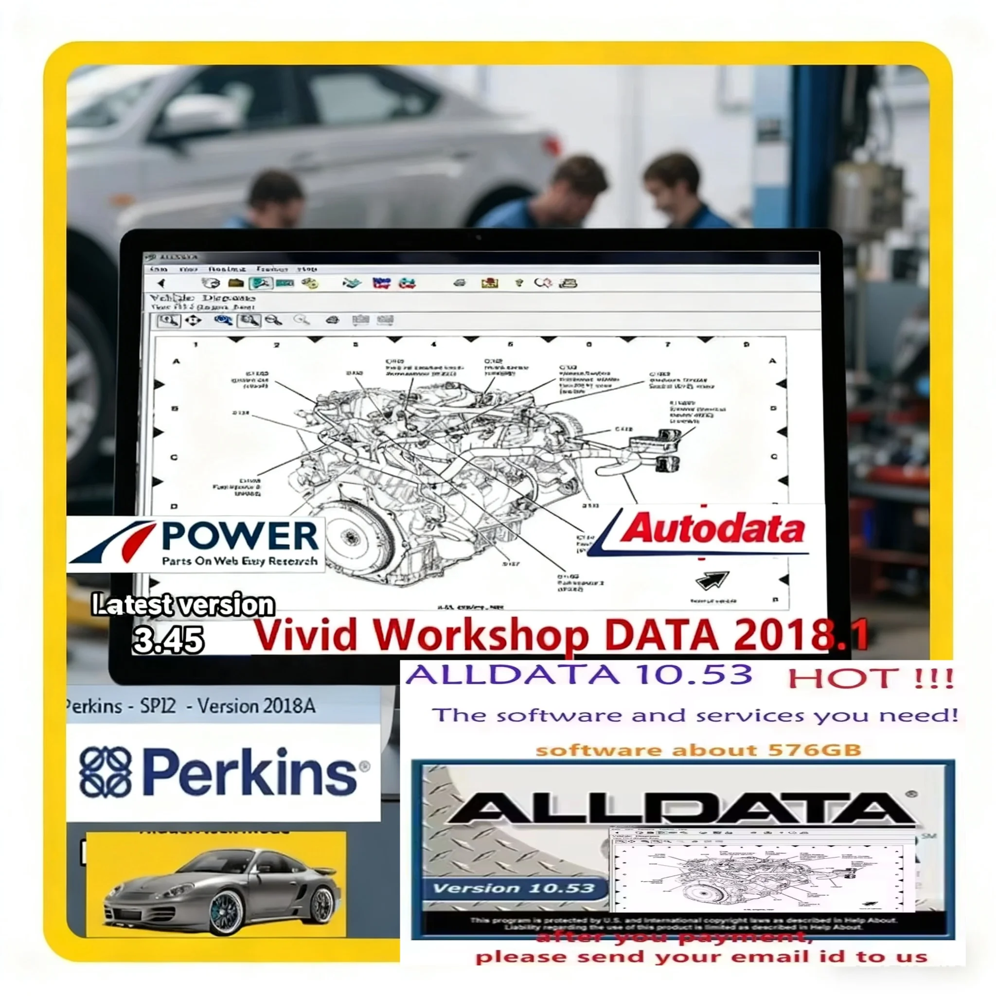 

Latest alldata 10.53 software + mitchel l On demand 5 auto repair alldata software All data car software with Wiring diagram