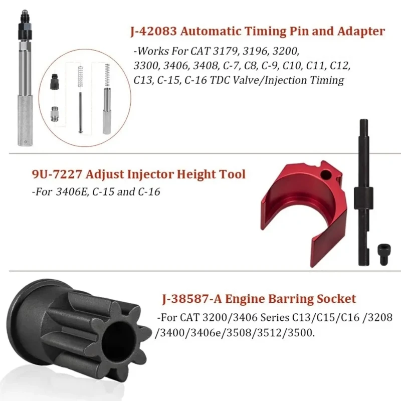 Replace J-42083 9S9082 Automatic Timing Pin for Caterpillar 3406E C-15 C-16 & Injector Height Adjustment Tool DropShipping