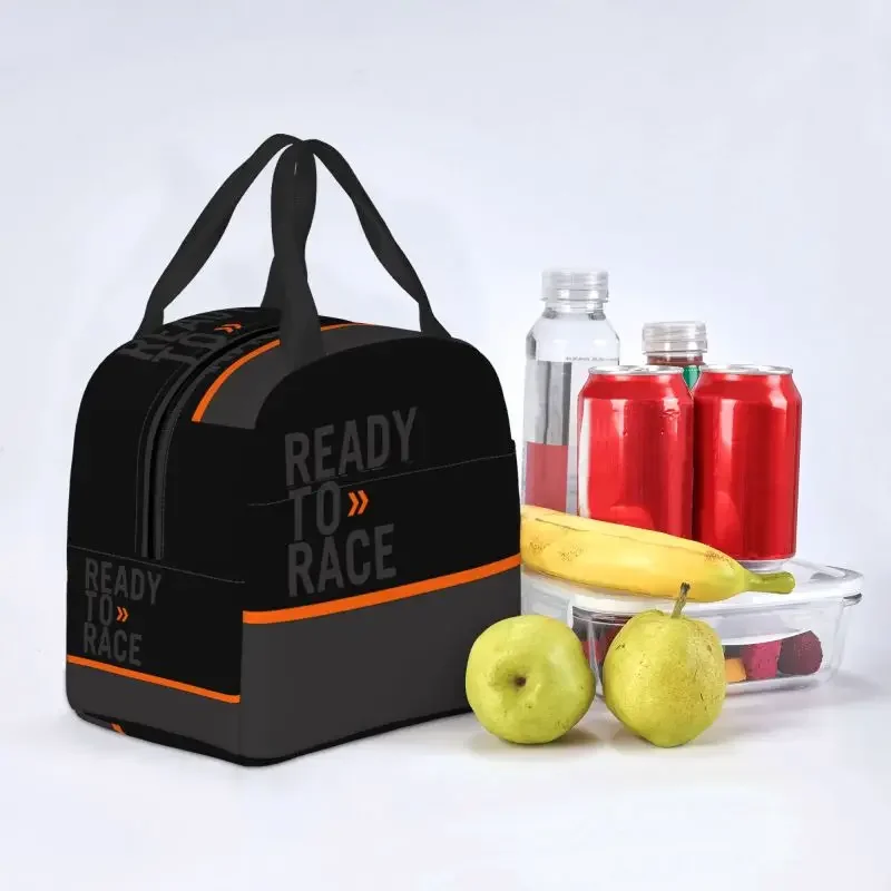 Ready To Race Insulated Lunch Bag for Work School Enduro Cross Motocross Bitumen Bike Life Waterproof Thermal Cooler Lunch Box