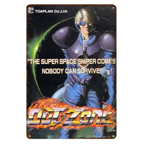 Outzone Retro Video Game Metal Poster - 20x30cm (8x12 inch) good sign sign