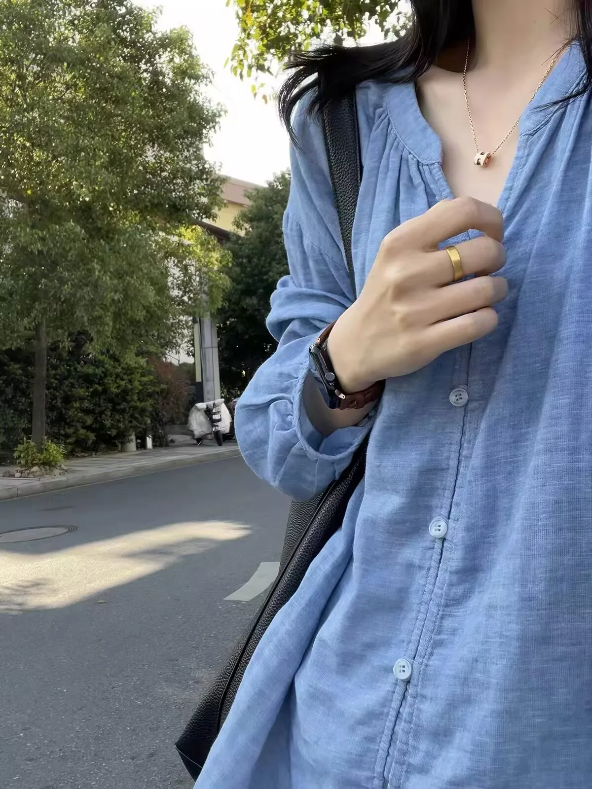 plus Size Women's Shirt V-Neck Long Sleeve Spring Autumn New Style Commute Fashion Loose Fit Sun Protection Outerwear Top