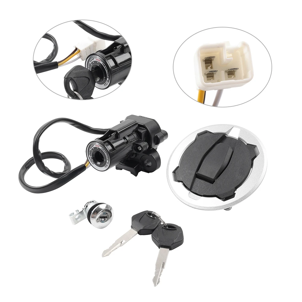 Motorbike Ignition Switch Lock Fuel Gas Cap Key Set For Kawasaki Z800 Z900 Z900RS 2017 2018 2019 2020 2021 2022 2023