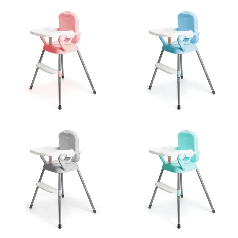 3 in 1 Adjustable Portable Plastic Baby Dining High Chair for Infants and Toddlers New Design Foldable Feeding Seat