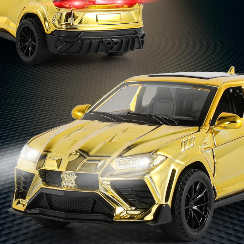 1:32 URUS بالكهرباء سبيكة دييكاست نموذج لعب السيارات ضوء الصوت التراجع سيارة معدنية لهدايا الصبي