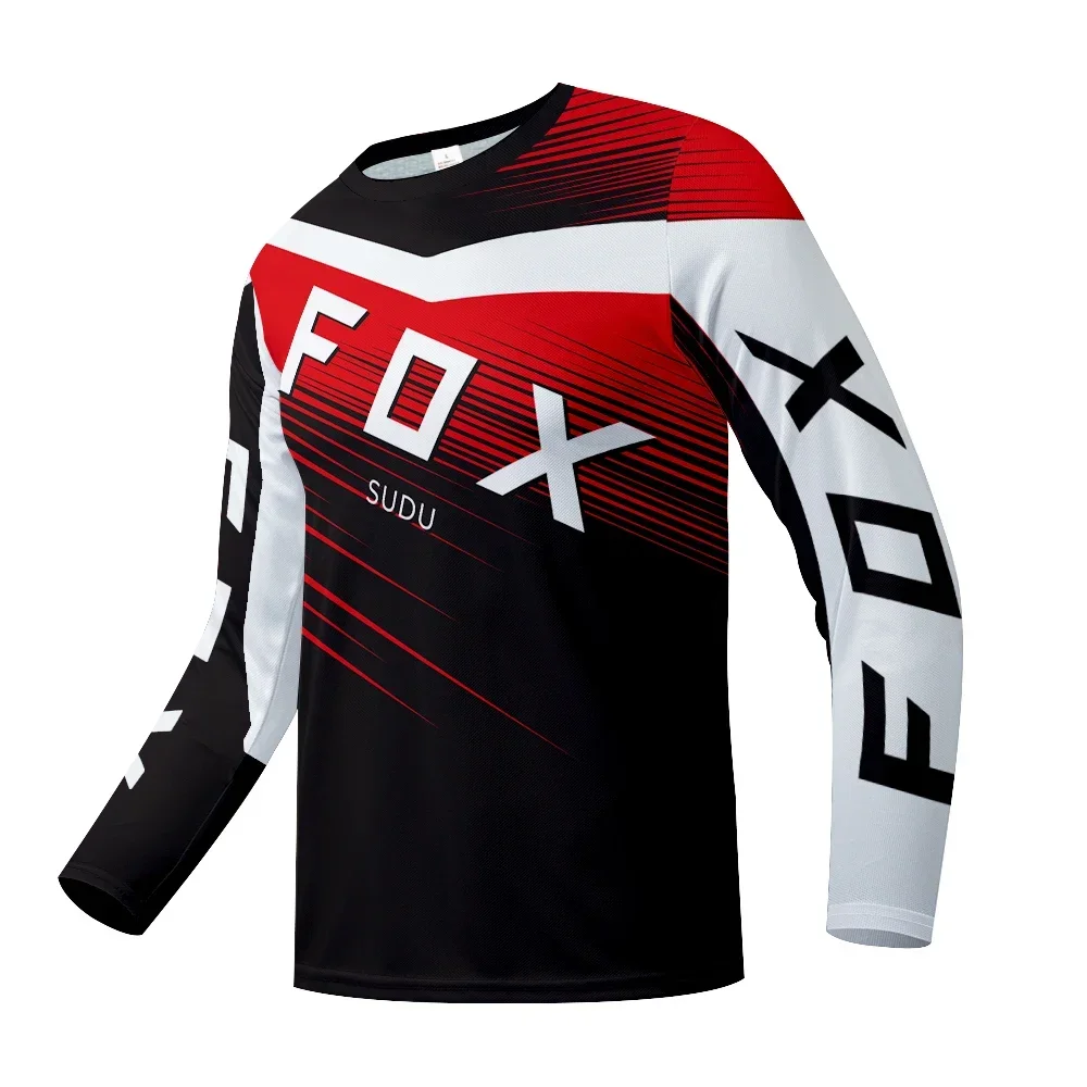 FOX SUDU Men\'s Long Sleeve Motocross Cycling Jersey MTB Downhill Mountain Bike MTB Shirts OffroadDH Motorcycle Enduro Clothing