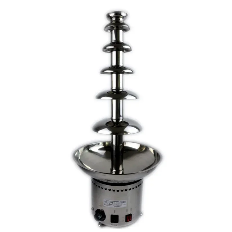 ช็อกโกแลต Fountain เครื่อง 110/220V น้ําตก Commercial ช็อกโกแลตเครื่องช็อกโกแลตฟองดู DIY เครื่อง 6 ชั้น