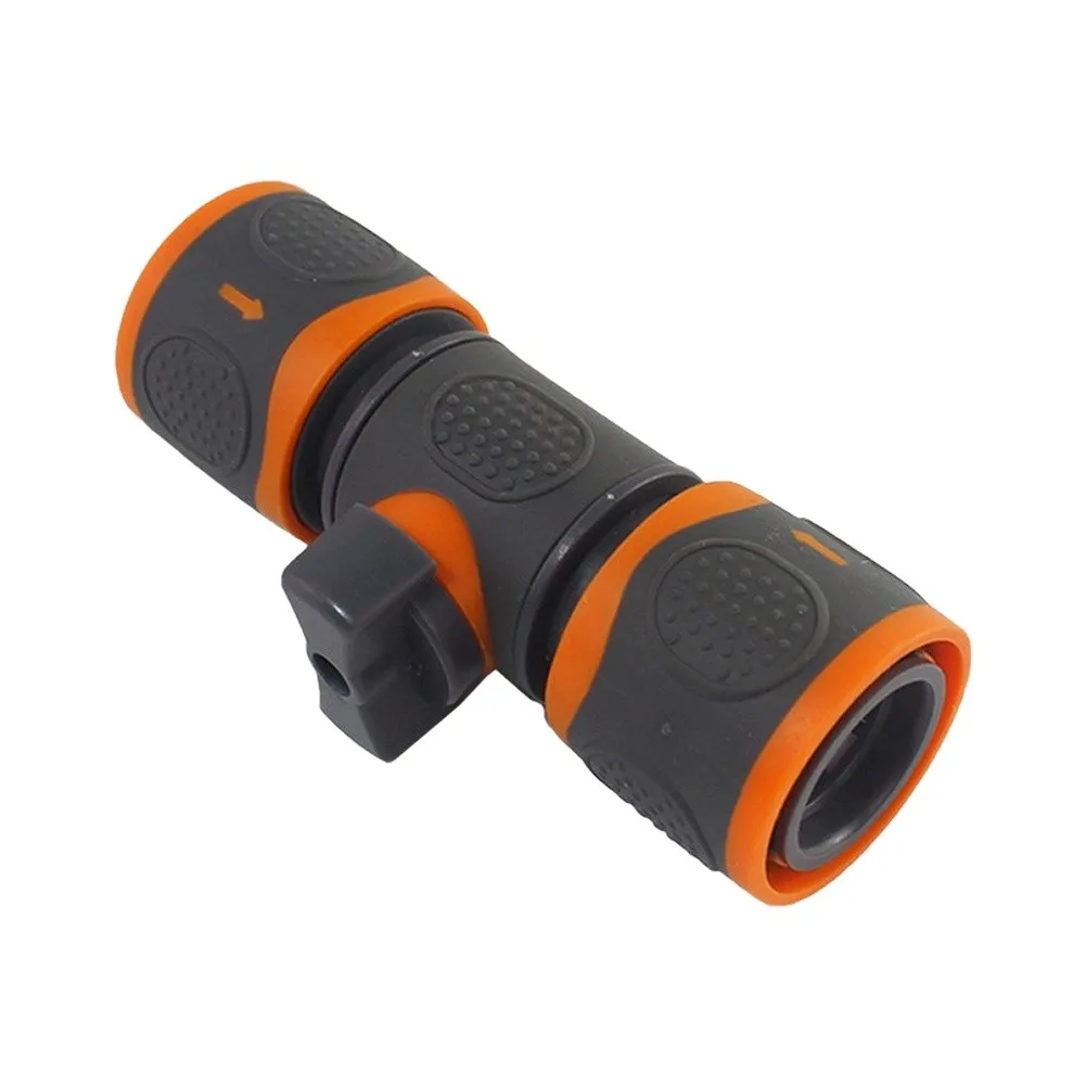 ABS Quick Connect Coupler for Garden Hoses with Shutoff Valve Ensures Tight Seal Through Pre-fitted Rubber Gaskets No Leakage