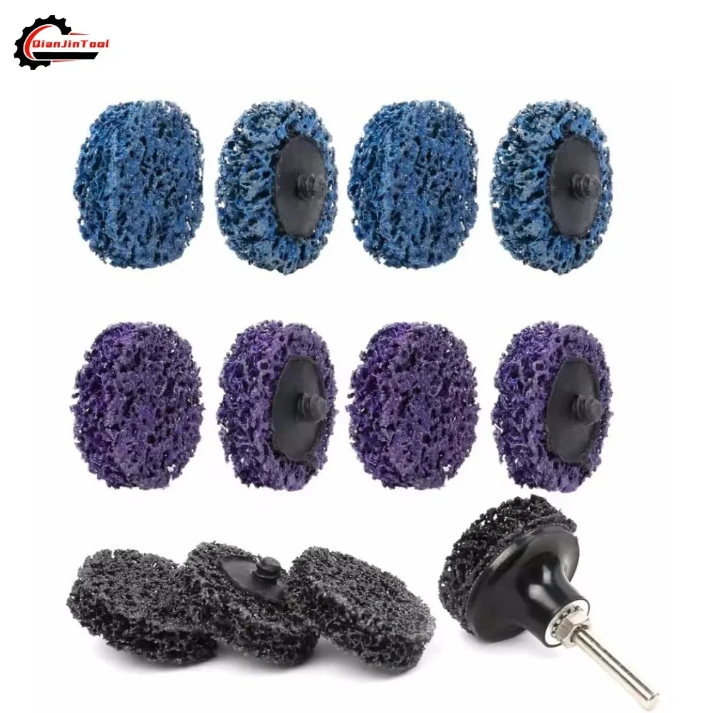 13 قطعة مزيل الصدأ عجلة القرص 2 بوصة زاوية طحن قرص جلخ البليت تلميع شريط معدني القرص جلخ الطلاء تنظيف عجلة