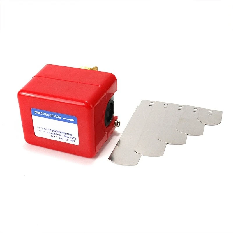 

Fully enclosed structure flow switch Freezer setting point adjustable single pole double throw water flow switch