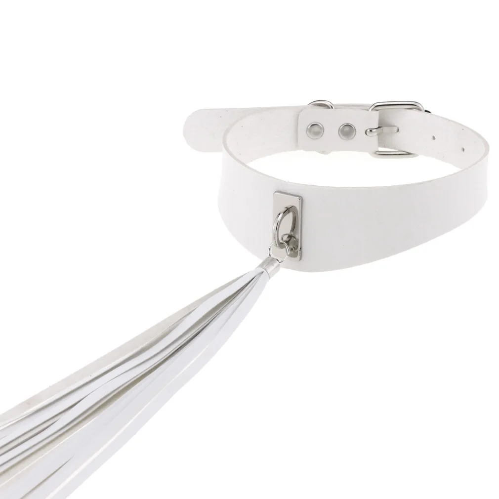 قلادة بحمالة رقبة مُبالغ فيها ومبالغ فيها ومبالغ فيها وبرجعية فردية ، صورة شارع إكليل المد ، قلادة بشراشيب من نسيج هاراجوكو