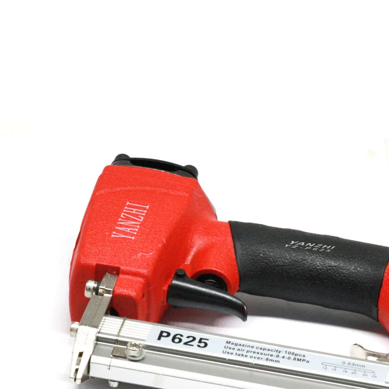 Imagem -04 - Pistola de Grampo Pneumática Profissional Heavy-duty Finish Nailer Grampeador para Madeira Estofos Tapete Arame Esgrima 063 Milímetros