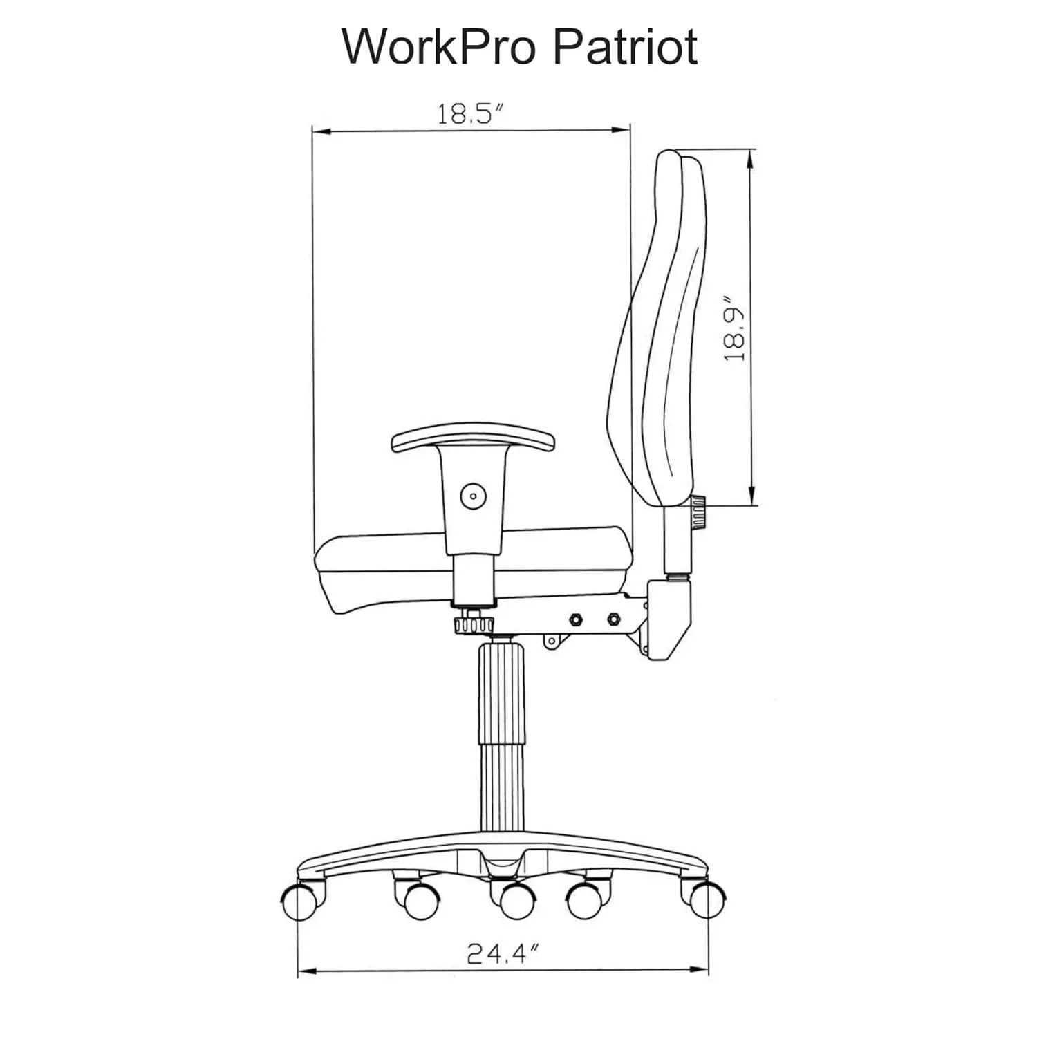 i*-Ergonomic Fabric Task Chair, Black 6