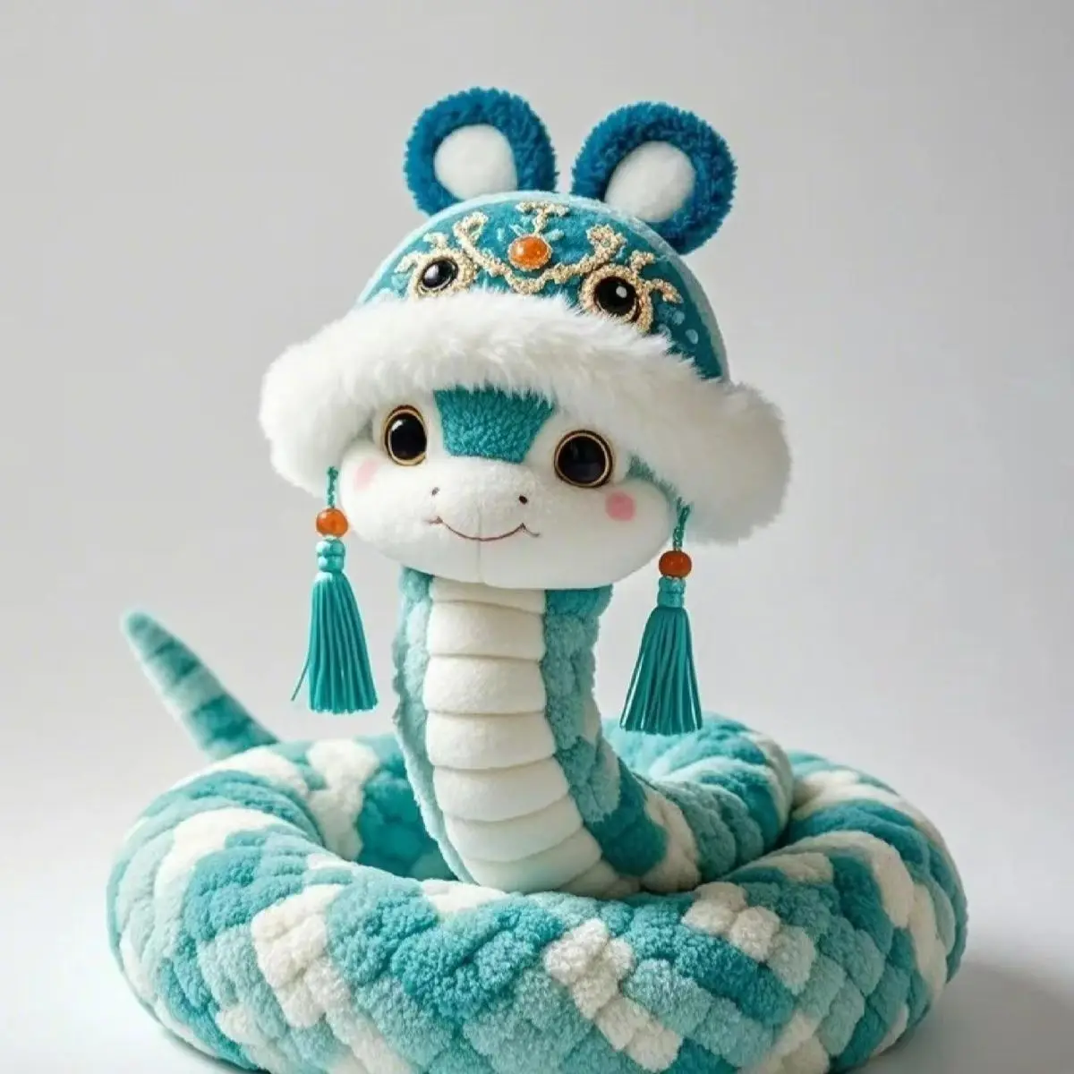 

2025 Snake Year Doll Elegant Snake Year Mascot Lion Dance Good Luck Cute Chinese Style Plush Toy Ornament Gift For Best Friends
