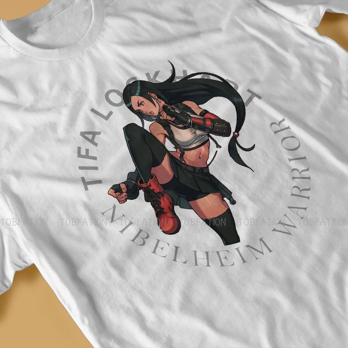 Cool Girl Hipster TShirts Final Fantasy Tifa Lockhart Male Graphic Fabric Tops T Shirt O Neck