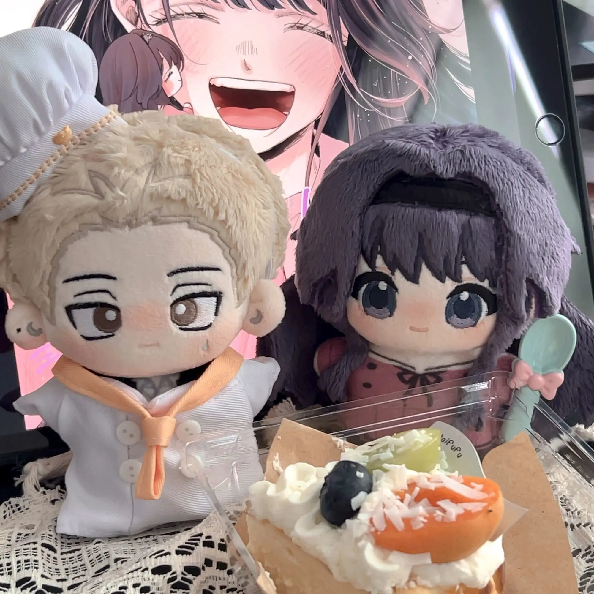 محشوة 10 سنتيمتر أنيمي البخور الزهور تتفتح باذيا كوري كوكو و رينتارو فيجو الجسم أفخم دمية لعبة فستان ناعم القطن طفل هدية