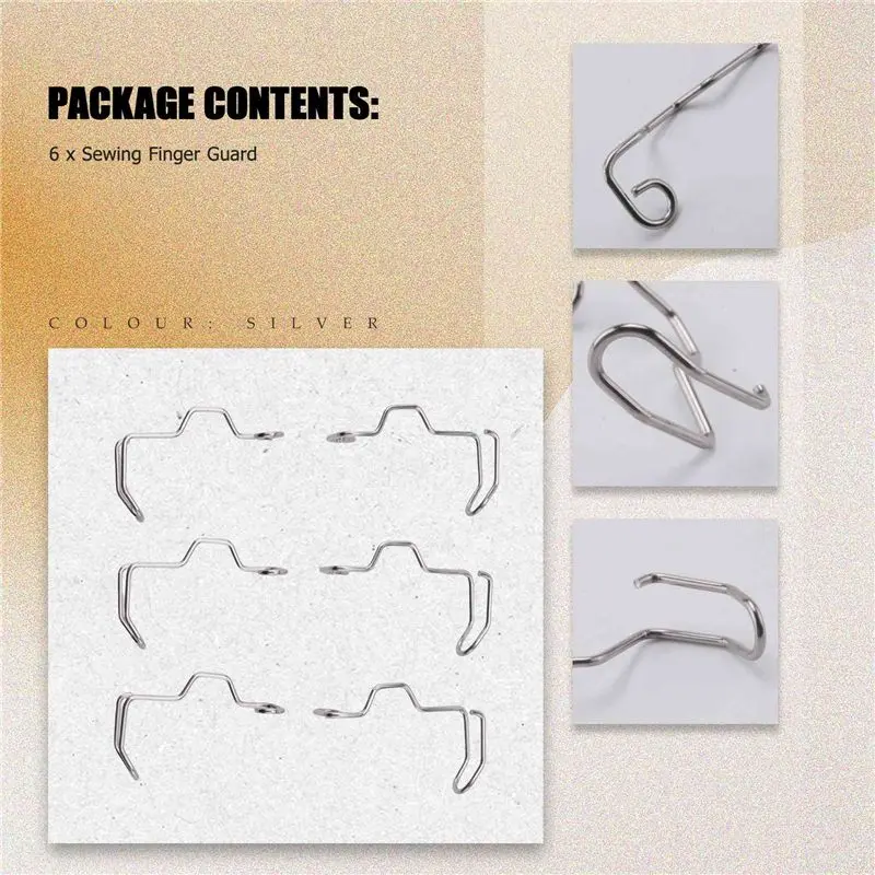 B68A 6 Pcs Sewing Machine Finger Guard, Safety Needle Finger Guard Can Prevent The User's Hand From Being Injured