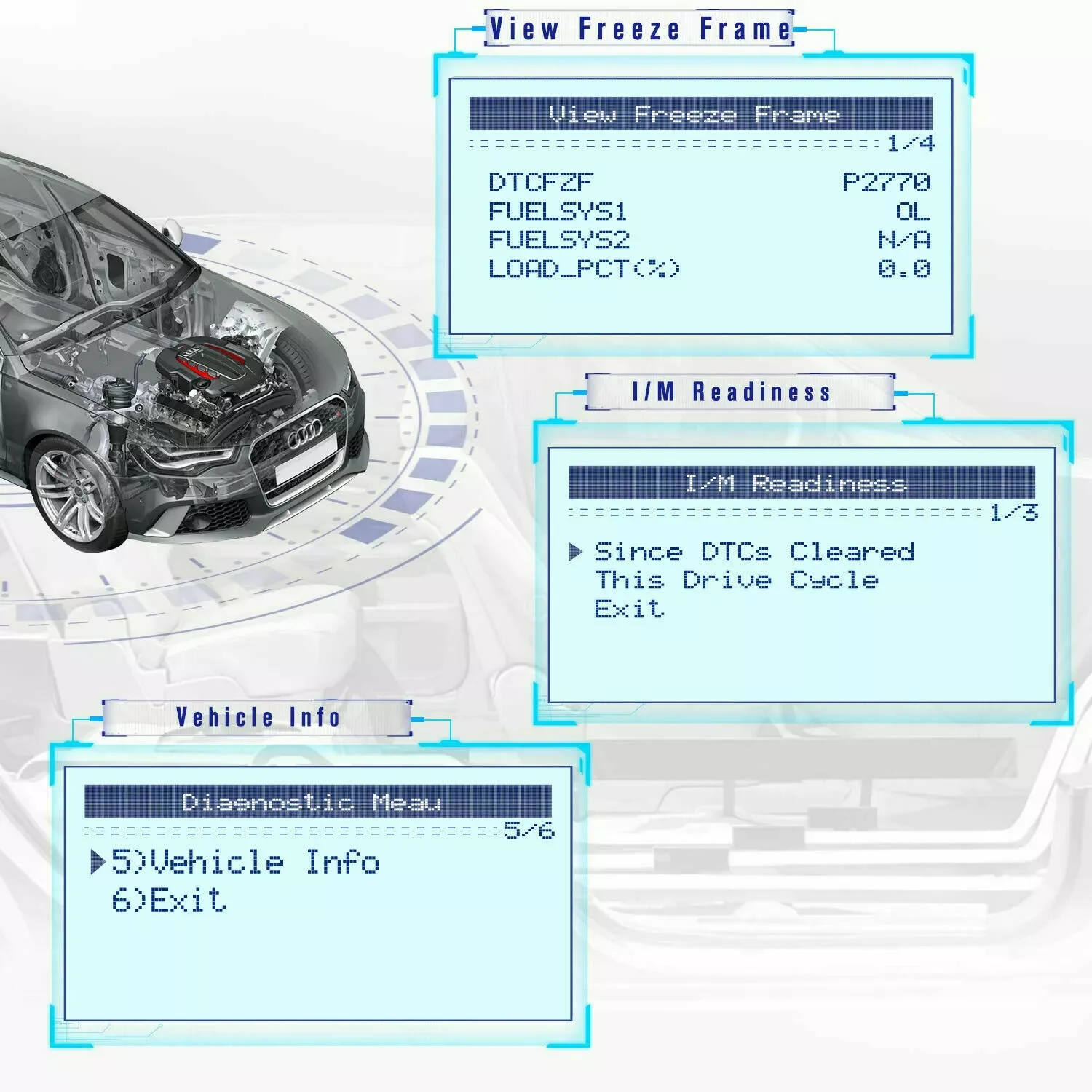 ANCEL VC309 Automotive EOBD OBD2 Scanner Car Diagnostic Reset Tool Engine Fault Code Reader for Mercedes Opel BMW Renault Fiat