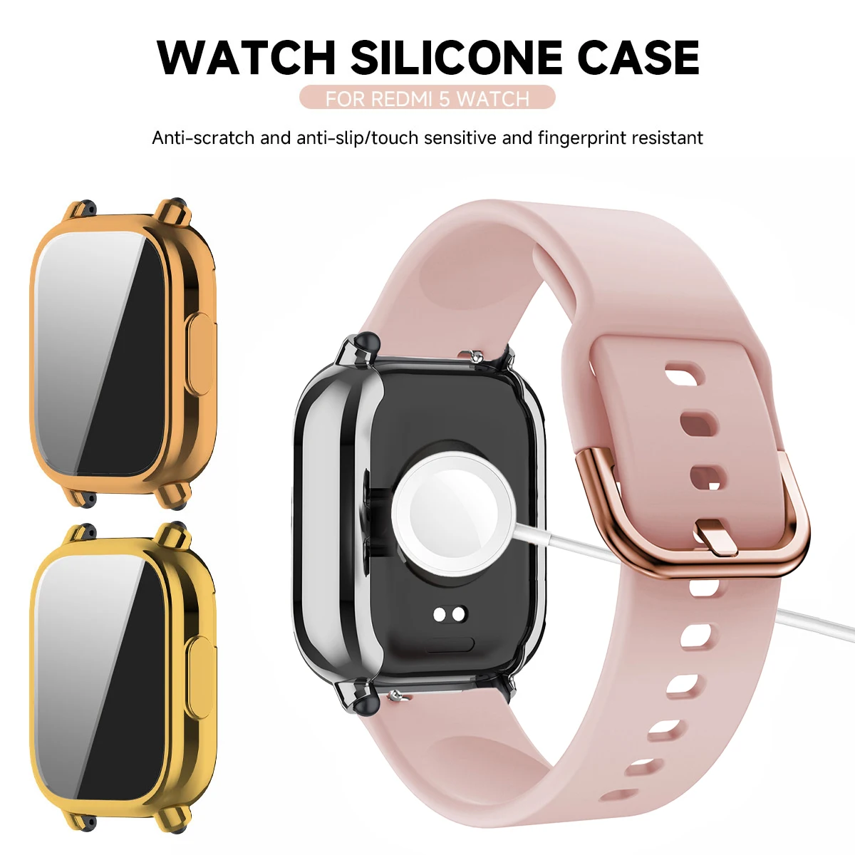 22mm Silicone Strap With Case For Xiaomi Redmi Watch 5 Active Lite Smart Watch Wrist Band And Case For Redmi Watch 5 Active Lite